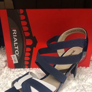 Royal blue sandal heel brand new never worn.